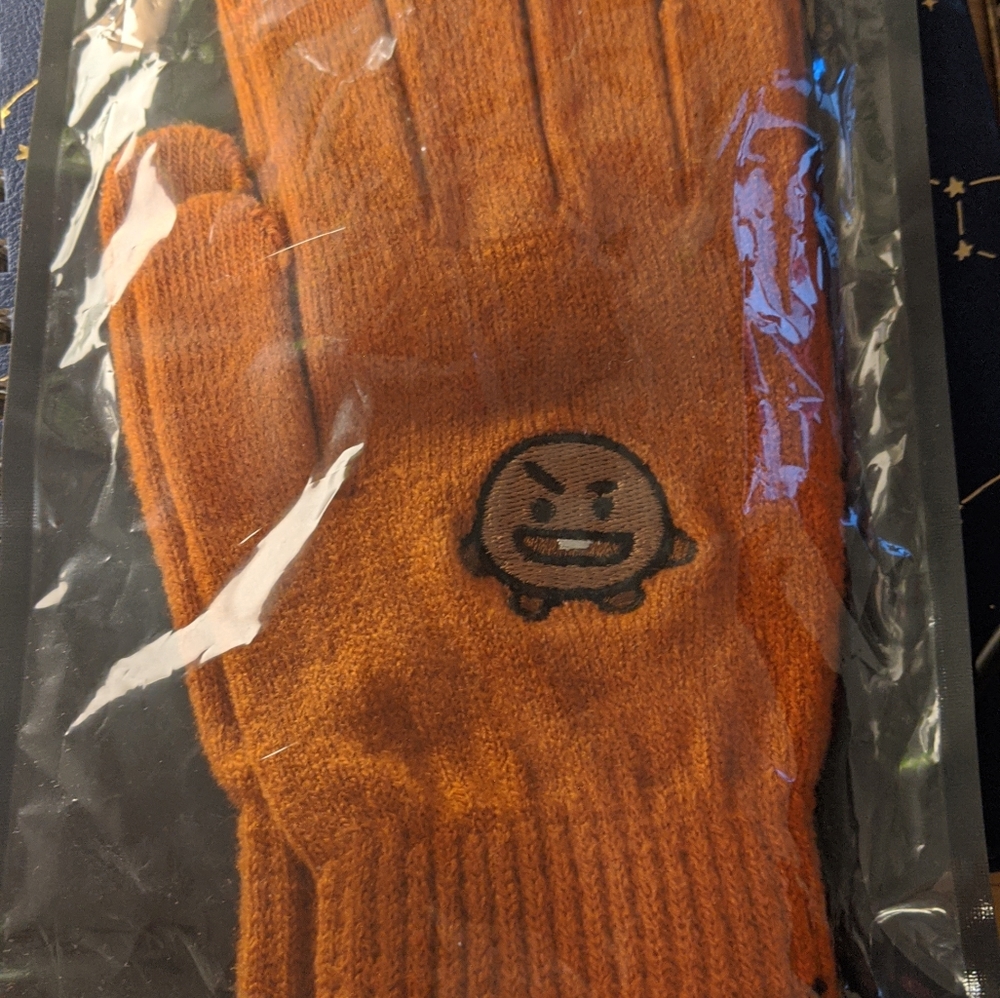 BTS x Line knit gloves